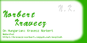 norbert kravecz business card